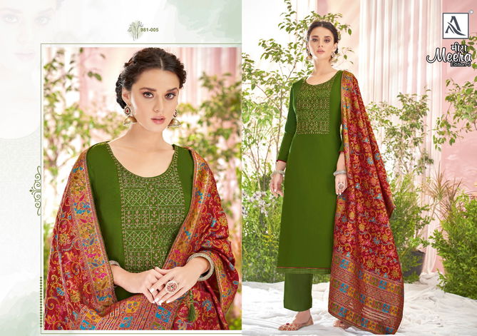 Alok Meera Edition 5 Fancy designer Festive Wear Jam Cotton Designer Dress Material